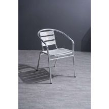 Sedia in alluminio tipo bar – 53 x 57 x h 72 cm – impilabile con braccioli – SERENA