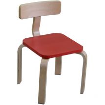 Vacchetti - Sedia bimbi legno rosso cm36x31h30/51