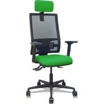 Sedia Bormate asincro nero mesh nero sedile verde bali sedile 2D braccioli rotelle 65 mm poggiatesta regolabile