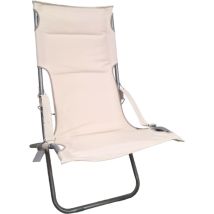 Garden Deluxe Collection - Sedia Canapone Pieghevole Imbottito Regolabile Da Giardino Balcone E Spiaggia Nido - Beige