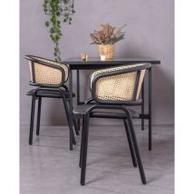 Sedia con braccioli - Morley - Nero - Nero - Nest Dream