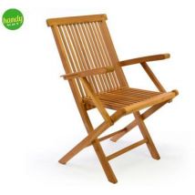 Sedia Ambra Garden con braccioli teak pieghevole