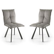 Sedia cucina tessuto Grigio Chiaro - imbottito sila 2 sedie