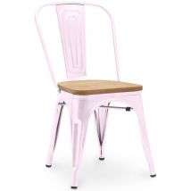 Sedia da pranzo - Design industriale - Acciaio e legno - Nuova edizione - Stylix