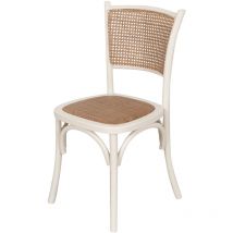 Biscottini - Sedia da cucina in legno e rattan Sedia Thonet 46x90x43 cm Sedia sala da pranzo Sedie ristoranti Sedia vintage Sedie rustiche