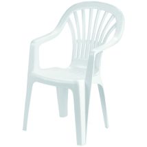 IPAE Progarden – Poltrona da giardino Zena in polipropilene – Design monoblocco, schienale alto, impilabile – 55x56x89 cm, 3,1 kg