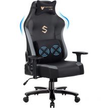 Sedia da gaming con funzione massaggio, Sedia da gaming da corsa con supporto lombare massaggiante, Sedia da gaming, Capacità di carico 180 kg, 55x52