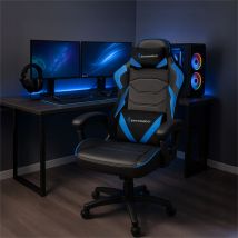 San Marco - Sedia da gaming nera e blu