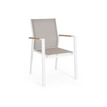 Sedia da Giardino con Braccioli Bizzotto Heta 1PZ Bianco - 664006