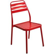 Sedia impilabile in Alluminio Rosso mod. Las Vegas