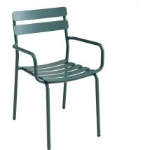 Sedia da giardino in alluminio verde scuro