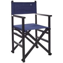 Scalpers - Sedia da regista pieghevole con struttura color wengè con tela blu scuro, realizzata in legno di faggio di prima qualità Blu scuro