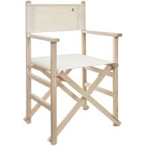 Scalpers - Sedia da regista pieghevole senza struttura verniciata con tela ecrù in legno di faggio di prima qualità Crudo