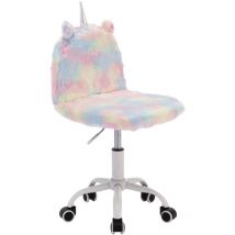 Wahson Office Chairs - Sedia da Scrivania per Bambini in Finta Pelliccia Sedia Girevole Regolabile in Altezza Sedia da Studio per Cameretta Ragazzi,