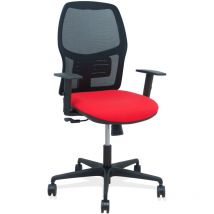 P&c - Alfera sincro black mesh bali red sedia con braccioli regolabili