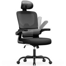 Bigzzia - Sedia Ufficio Ergonomica Poltrona Ufficio con Supporto Lombare Adattivo - Schienale Reclinabile e Altezza Regolabile - Sedia Scrivania con