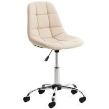 Sedia da ufficio Emil in similpelle crema