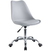 Sedia con ruote per ufficio grigia - May