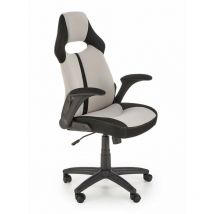 Arredamento1 - Sedia da ufficio Houston 1373, Grigio + Nero, 110x65x60cm, Con ruote, Con braccioli, Meccanismo sedia: Inclinazione