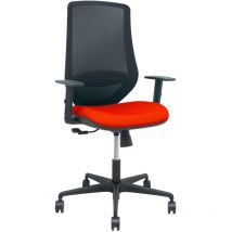 P&c - Sedia Mardos synchro nero mesh bali rosso braccioli regolabili