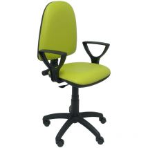 Sedia Ayna in ecopelle pistacchio con braccioli