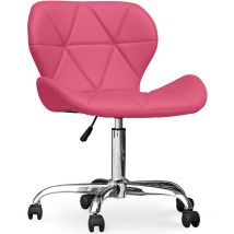 Privatefloor - Sedia da ufficio con ruote - Sedia da scrivania girevole - Rivestita in similpelle - Wito