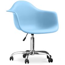 Privatefloor - Sedia da ufficio con braccioli - Sedia da scrivania con rotelle - Weston