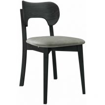 Sedia Dearborn 102, Nero, 80x48x51cm, Arazzo, Di legno, Legno