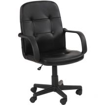 Miadomodo - Sedia da Ufficio - Ergonomica, Imbottita, Girevole, Altezza Regolabile, con Rotelle, Carico Massimo 120 kg, Nera - Poltrona da Scrivania