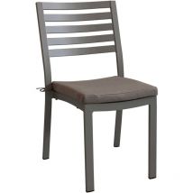 Sedia Impilabile Per Esterno In Alluminio Con Cuscino Valhalla - Black