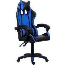 Sedia gaming in similpelle reclinabile e regolabile – 4886002 – Comfort, Design elegante, Braccioli imbottiti, Cuscino lombare – C.R.O.