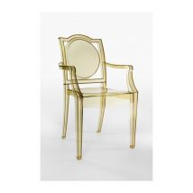 Sedia ghost trasparente policarbonato con braccioli LA16 - ambra Opzioni Bancale 16 pezzi