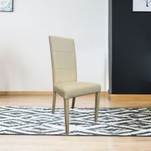 Defibrico - Sedia similpelle Giada colore crema