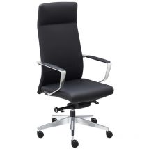 Sedia girevole Stuttgart Black - 100% pelle
