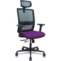 Piqueras Y Crespo - Sedia Haches traslack maglia nera seduta bali viola 2D braccioli rotelle 65mm poggiatesta regolabile