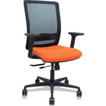 Sedia Haches traslack maglia nera seduta nera braccioli arancio bali 2D rotelle 65mm