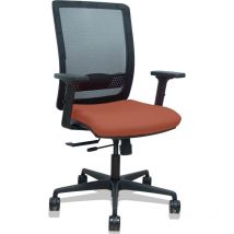 Piqueras Y Crespo - Sedia Haches traslack rete nera sedile nero sedile marrone bali braccioli 2D ruote 65mm