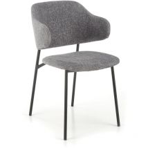 Arredamento1 - Sedia Houston 1641, Grigio, 82x52x62cm, Arazzo, Metallico
