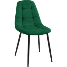 Akord - Sedia da Pranzo in Velluto SJ.1 Verde Bottiglia