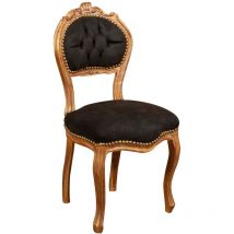 Sedia in legno Poltroncina Imbottita stile francese Luigi xvi Poltrona in legno massello di faggio Sedia soggiorno Finitura oro