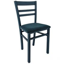 Toscohome - Sedia in legno rivestita in tessuto colore blu - Cromica
