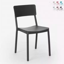 Sedia in polipropilene design moderno per cucina bar ristorante giardino Liner Colore: Nero