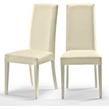 Sedia Nice Beige sedile ecopelle legno similpelle cucina sala da pranzo design moderna albergo ristorante