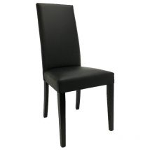 Zstyle - Sedia Nice Nero sedile ecopelle legno similpelle cucina sala da pranzo design moderna albergo ristorante