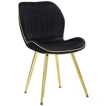 Mauroferretti - chaise space paris noir/or ensemble 2 pcs cm 46X58X77