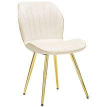 Chaise Space Paris Crème/or Ensemble 2 Pcs Cm 46x58x77