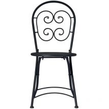 Gruppo Maruccia - Set 2 sedie da giardino pieghevoli colo grigio antracite