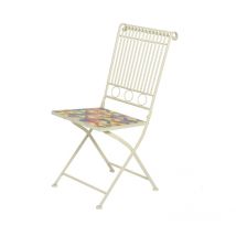 Chaise d'extérieur Bistrot Bilbao en fer pliant