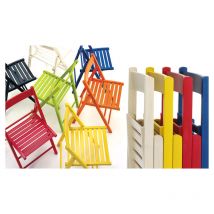 Zstyle - Sedia pieghevole colorata Nero - 8 sedie in legno salva spazio Buiani terrazza, da giardino, terrazza, richiudibile,balcone, bar,