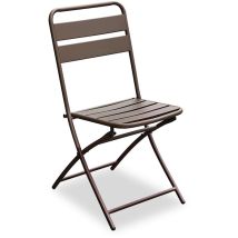 C.r.o. - Sedia Pieghevole Da Giardino Esterno Bronzo A Listelli Cm Rigamonti